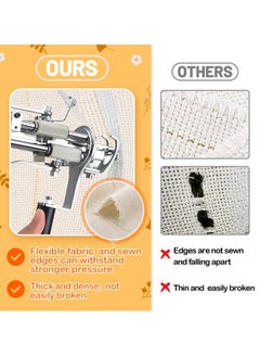 SYOSI Tufting Cloth for DIY Rug-Punch Tufting Gun, 100 x 200 cm Large Monk's Cloth with Marked Lines, Primary Punch Needle Fabric, Ideal for Overlocking  - Image 3