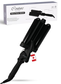 Couture Hair Pro 3 Barrel Ceramic Styler Waver For Beach - Premium Saloon Quality, 25Mm  - Image 1