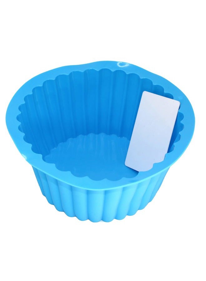 X-Haibei Giant Cupcake Baking Pan, Round Chocolate Cake Bread Silicone Mold Top Dia. 7.8inch, Bottom 5.3inch, Height 3.5 inch - Image 5