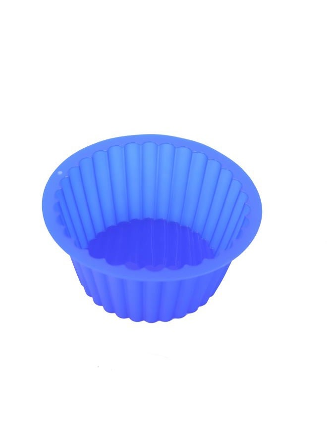 X-Haibei Giant Cupcake Baking Pan, Round Chocolate Cake Bread Silicone Mold Top Dia. 7.8inch, Bottom 5.3inch, Height 3.5 inch - Image 1