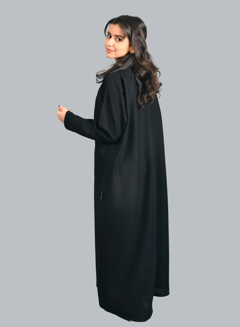 HAWRAA ABAYA Girls' wrap abaya, blazer model, decorated with a soft shawl