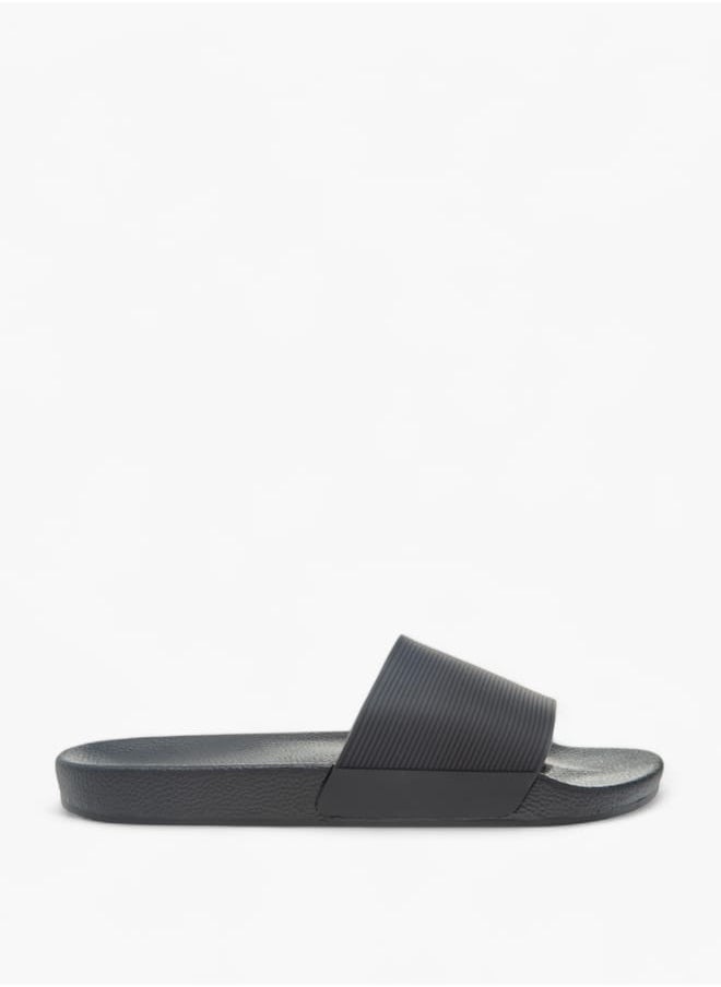 LBL by Shoexpress Men Textured Slip-On Slides  - Image 2