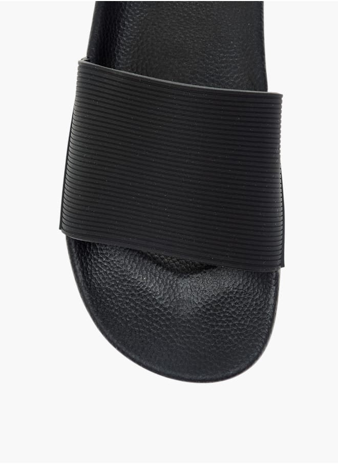LBL by Shoexpress Men Textured Slip-On Slides  - Image 5