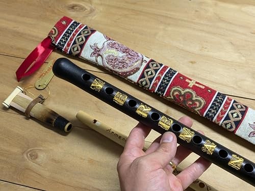 Theodoros Armenian Engraved Duduk Special Edition “Yerevan” Inscription – Handmade Apricot Wood Instrument with Professional Reed, National Case, Playing Instruction & Bamboo Flute - Image 3