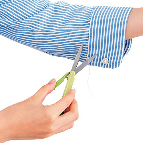 Plus Pen Style Non-Stick Compact TSA Twiggy Scissors with Cover, Green - Image 3