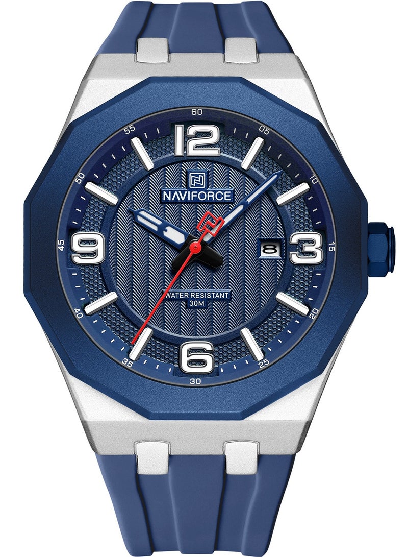 NAVIFORCE New Fumed Silica Band Analog Quartz Wrist Watch For Men NF8079 S/BE/BE - Image 1