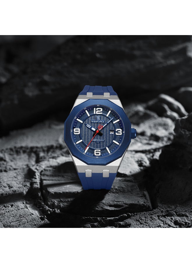 NAVIFORCE New Fumed Silica Band Analog Quartz Wrist Watch For Men NF8079 S/BE/BE - Image 3