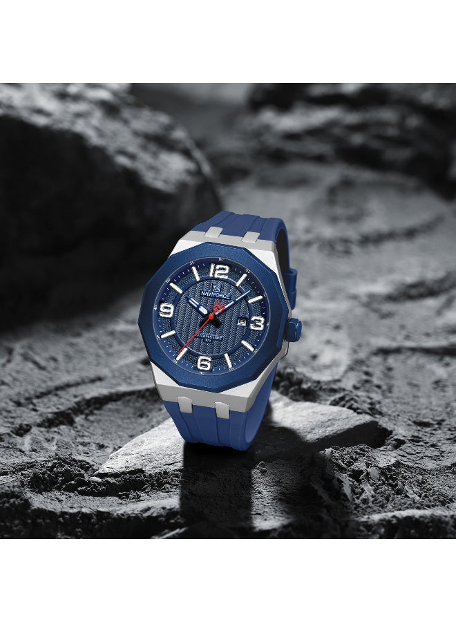NAVIFORCE New Fumed Silica Band Analog Quartz Wrist Watch For Men NF8079 S/BE/BE - Image 4