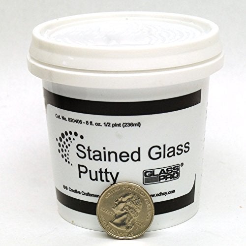 Pro Glass معجون الرصاص الزجاجي الملون الأسود 1/2 باينت (1 رطل) جاهز للاستخدام - Image 2