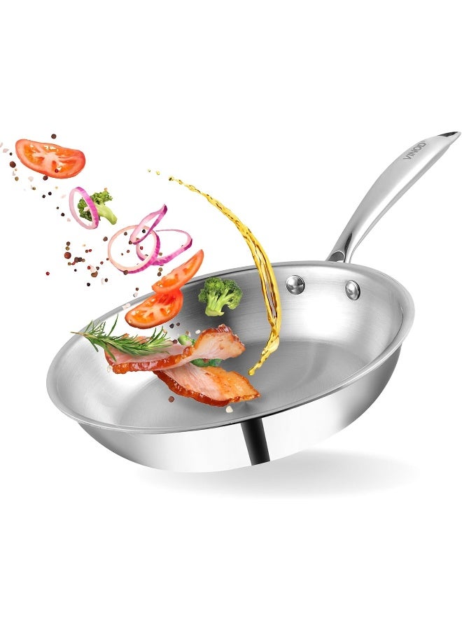 VINOD مقلاة فينود بلاتينيوم ثلاثية الطبقات من الفولاذ المقاوم للصدأ - 16 سم (صديقة للموقد الحثي) - Image 1
