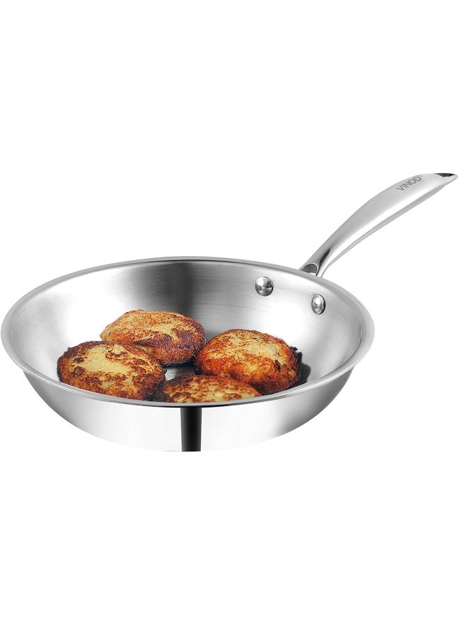 VINOD مقلاة فينود بلاتينيوم ثلاثية الطبقات من الفولاذ المقاوم للصدأ - 16 سم (صديقة للموقد الحثي) - Image 5