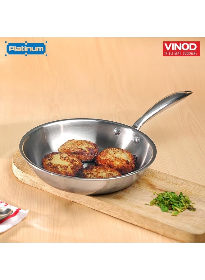 VINOD مقلاة فينود بلاتينيوم ثلاثية الطبقات من الفولاذ المقاوم للصدأ - 16 سم (صديقة للموقد الحثي) - Image 2