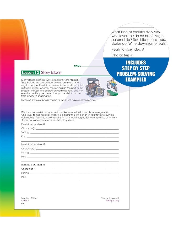 Spectrum 7th Grade ELA Writing Workbook – Fiction, Narrative, Story Building Skills Practice for English Language Arts, For Homeschool or Classroom (136 pgs) - Image 4