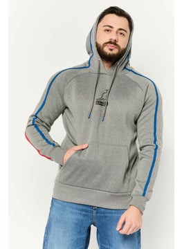 KANGOL Men  Long Sleeves Brand Logo Hoodie, Grey  - Image 1