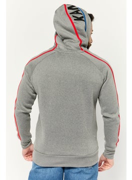 KANGOL Men  Long Sleeves Brand Logo Hoodie, Grey  - Image 4