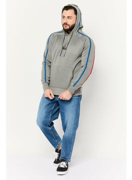 KANGOL Men  Long Sleeves Brand Logo Hoodie, Grey  - Image 2