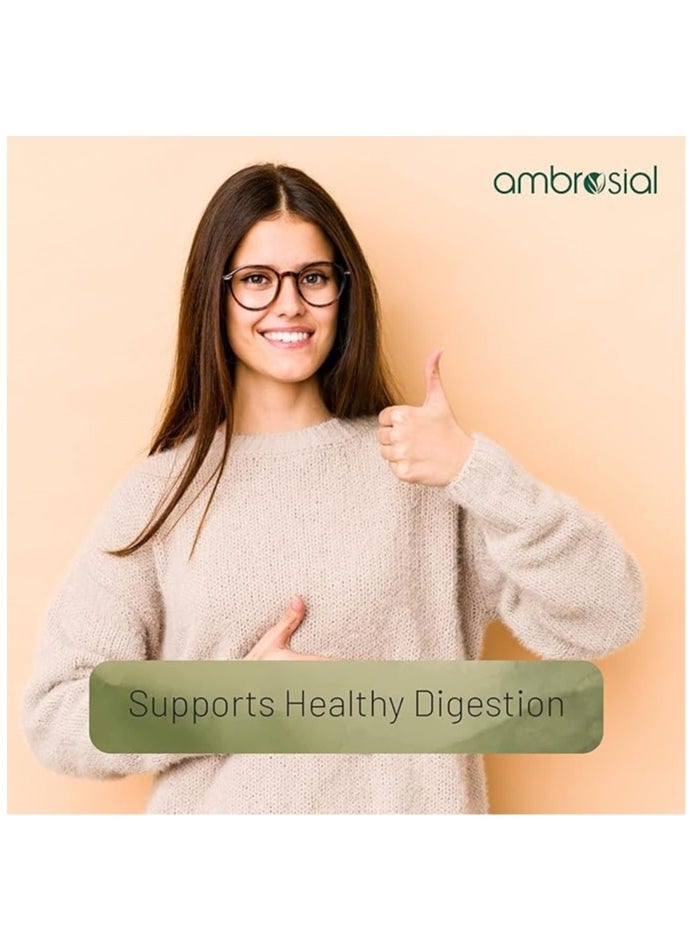 ambrosial Super Digest Support Digestive Health Pack of 1 120 Capsule Food Supplement  - Image 3
