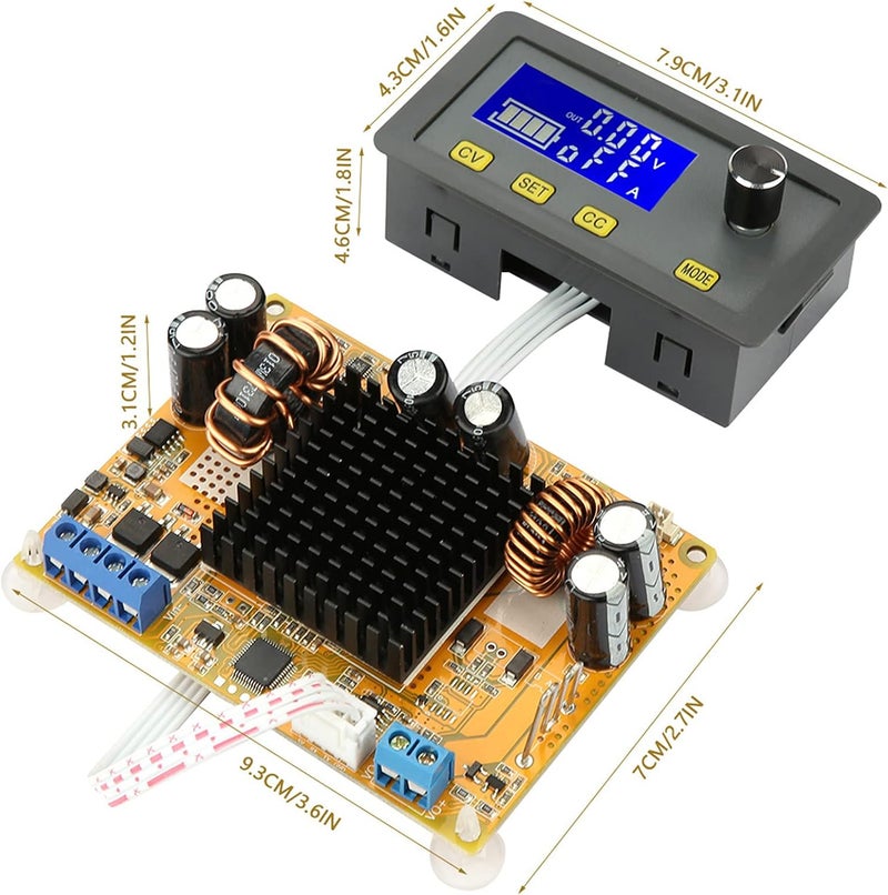 محول طاقة - وحدة تحويل جهد تلقائي قابلة للتعديل DC DC 5A مع شاشة LCD رقمية - من 6V-32V إلى 0-30V بقدرة قصوى 160W ومعدل تحويل عالي يصل إلى 95% - Image 3