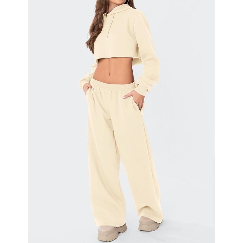 Lomon Wide Leg Sweatpants Women Fleece Sweat Pants Fall Clothes 2025 Teen Girl Baggy Jogger Sweatpant with Pockets - Image 5
