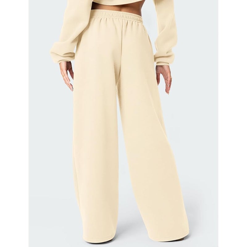 Lomon Wide Leg Sweatpants Women Fleece Sweat Pants Fall Clothes 2025 Teen Girl Baggy Jogger Sweatpant with Pockets - Image 4