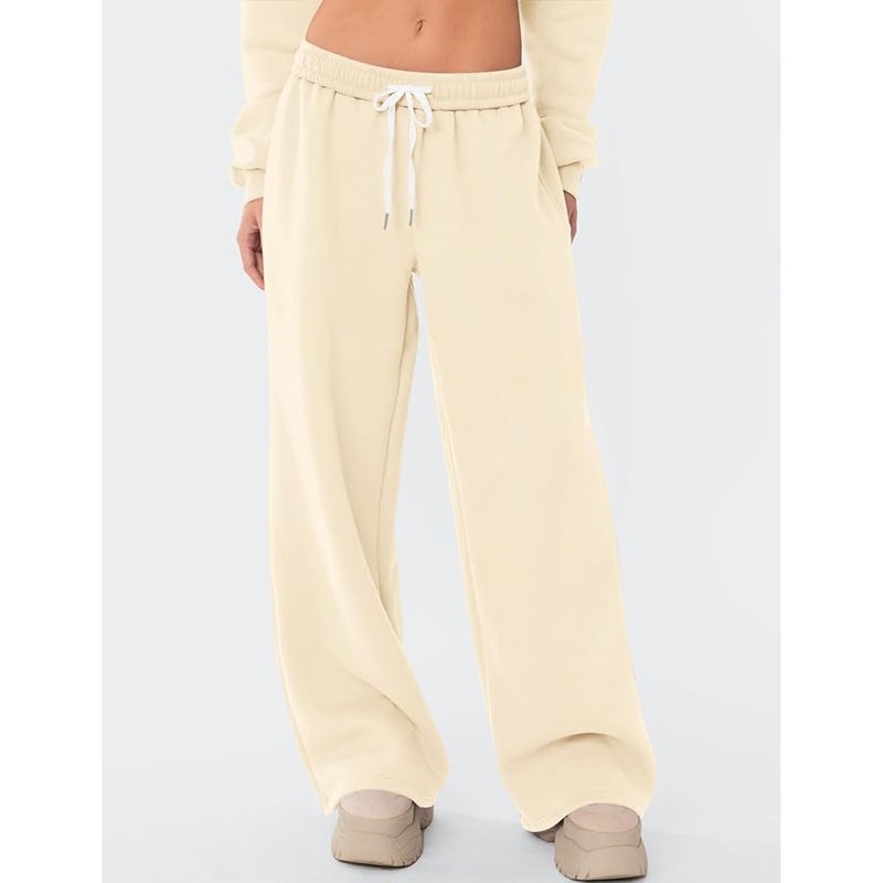 Lomon Wide Leg Sweatpants Women Fleece Sweat Pants Fall Clothes 2025 Teen Girl Baggy Jogger Sweatpant with Pockets - Image 2