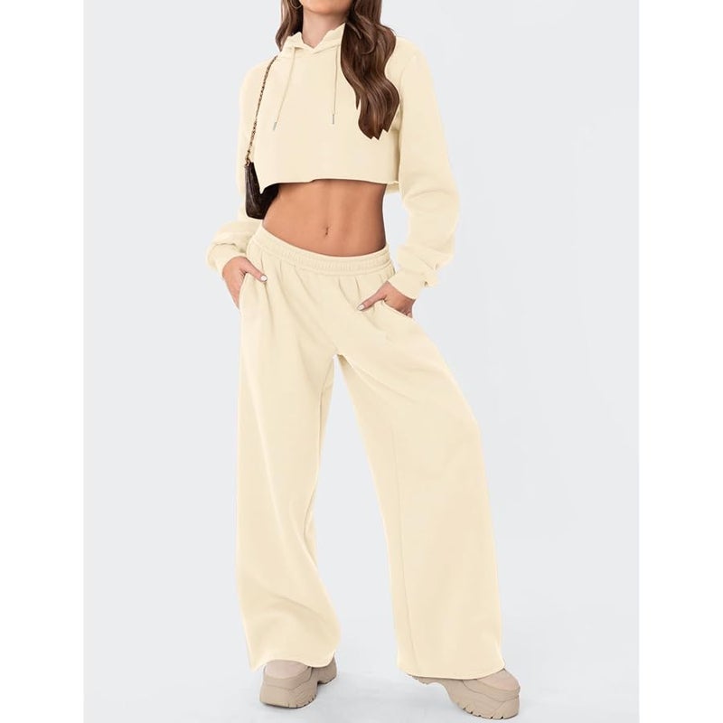 Lomon Wide Leg Sweatpants Women Fleece Sweat Pants Fall Clothes 2025 Teen Girl Baggy Jogger Sweatpant with Pockets - Image 3