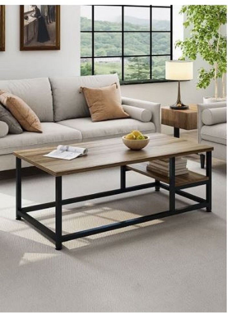 AGD - Simple European Style Double Layer MDF Engineering Board Home Sofa Coffee Table For Living Room - Image 1