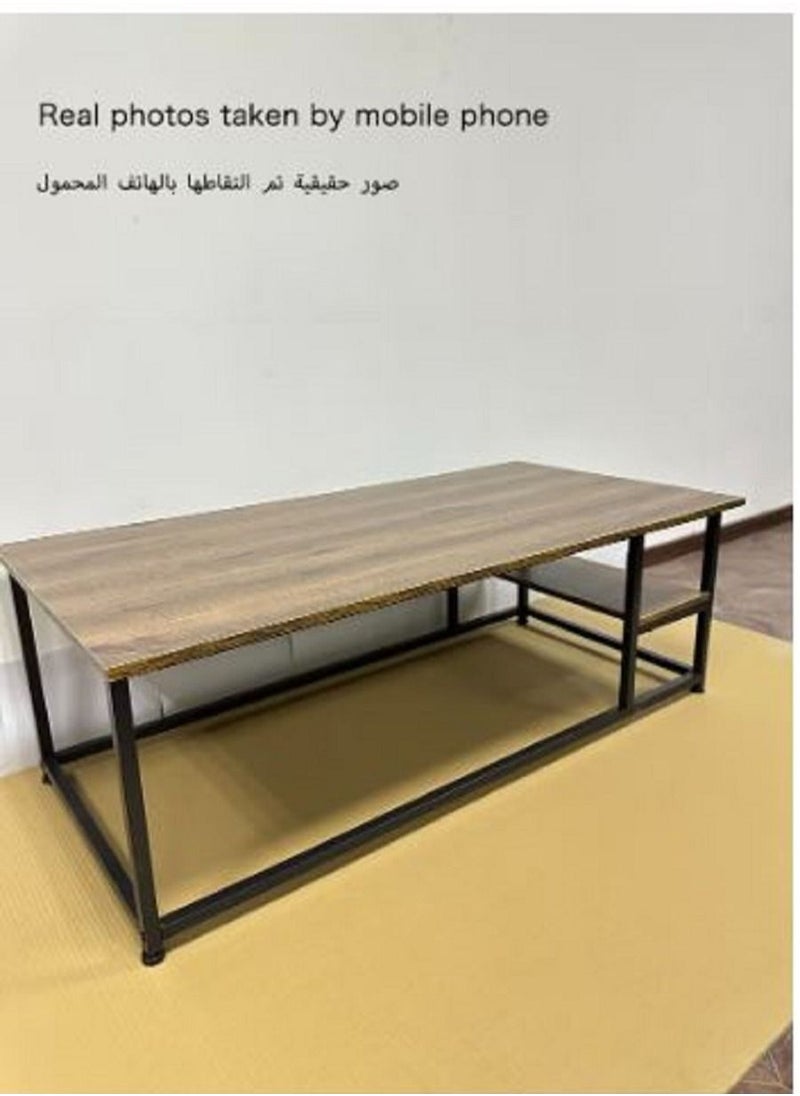 AGD - Simple European Style Double Layer MDF Engineering Board Home Sofa Coffee Table For Living Room - Image 1