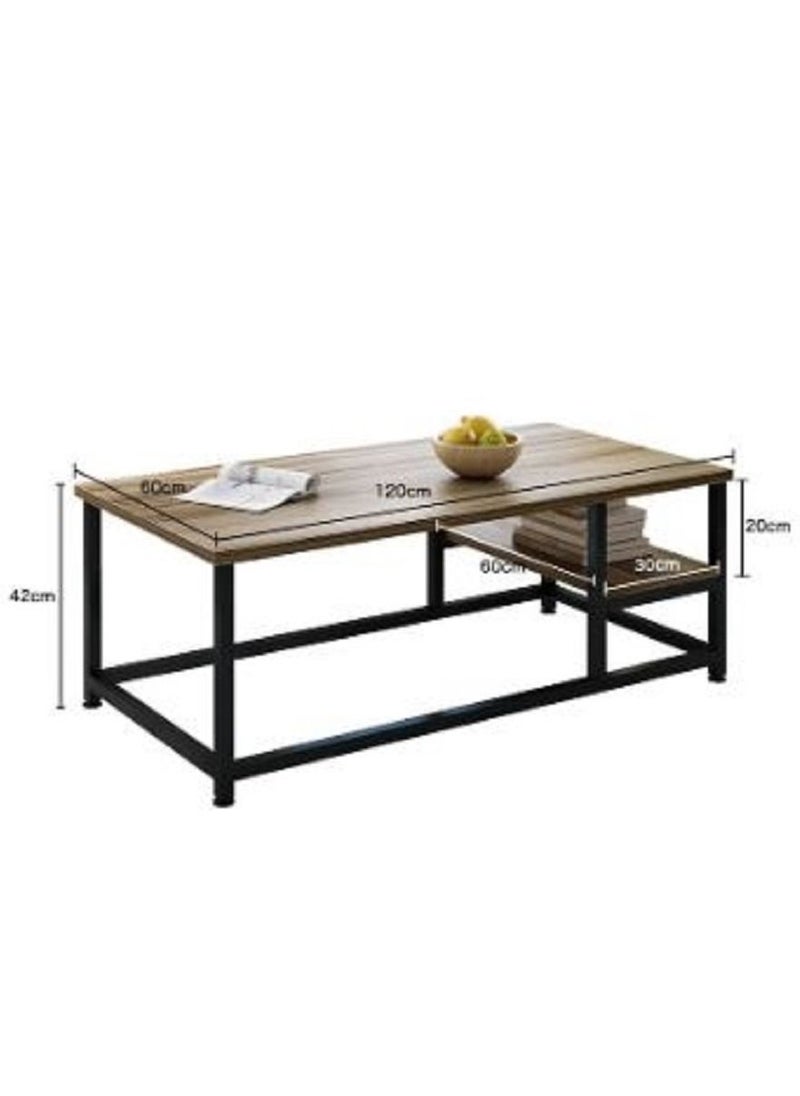 AGD - Simple European Style Double Layer MDF Engineering Board Home Sofa Coffee Table For Living Room - Image 1