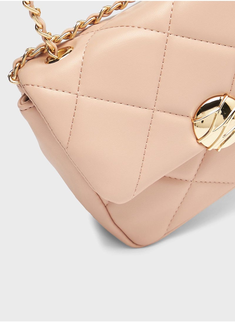 shoexpress - Chain Detail Flap Over Crossbody - Image 1