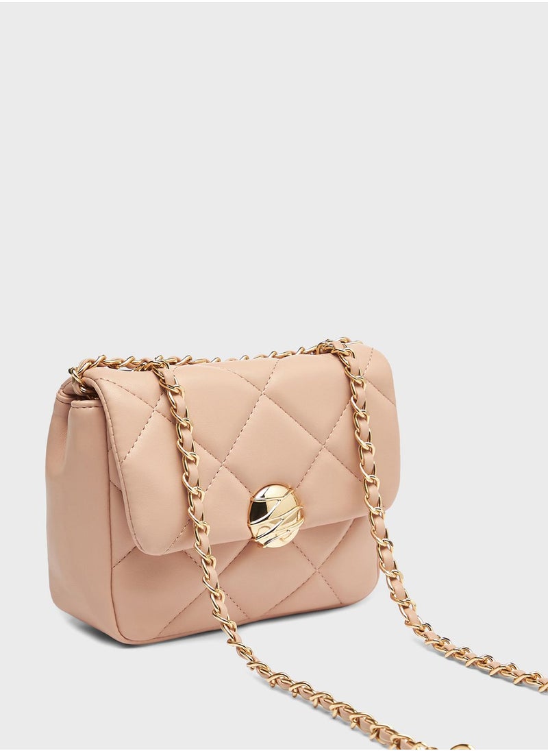 shoexpress - Chain Detail Flap Over Crossbody - Image 1