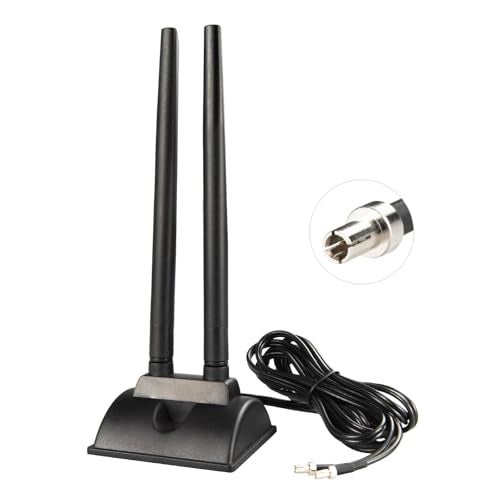 Boobrie Dual Band WiFi Antenna 2.4GHz 5GHz 5.8GHz TS9 WiFi Antenna with Magnetic Base 5dBi External Antennas for Wi-Fi Router/Hotspot/Industrial IoT/Car WiFi, 6.56Ft Low Loss Cable - Image 1