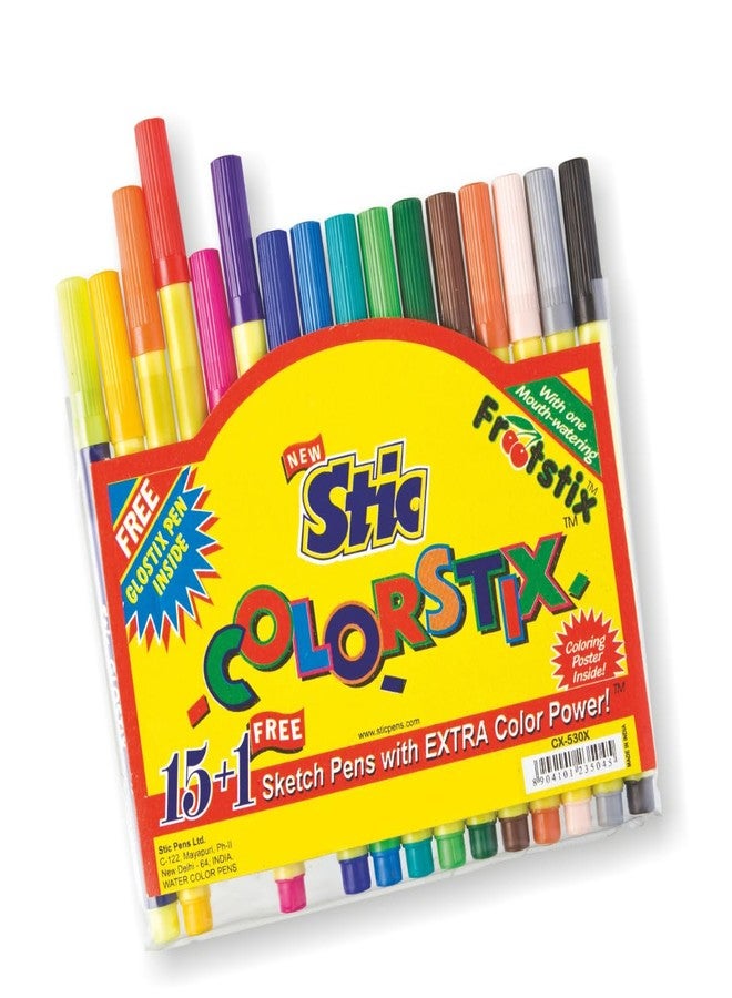 Stic 4 Pack (15+1 Sketch Pens With Colour Power),Multicolor - Image 1