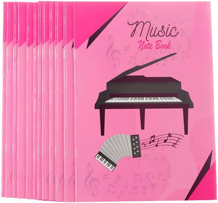 Discovery Music Notebook 20 Sheets B5 17.5 * 25 12 Pieces - Pink C-21314-3