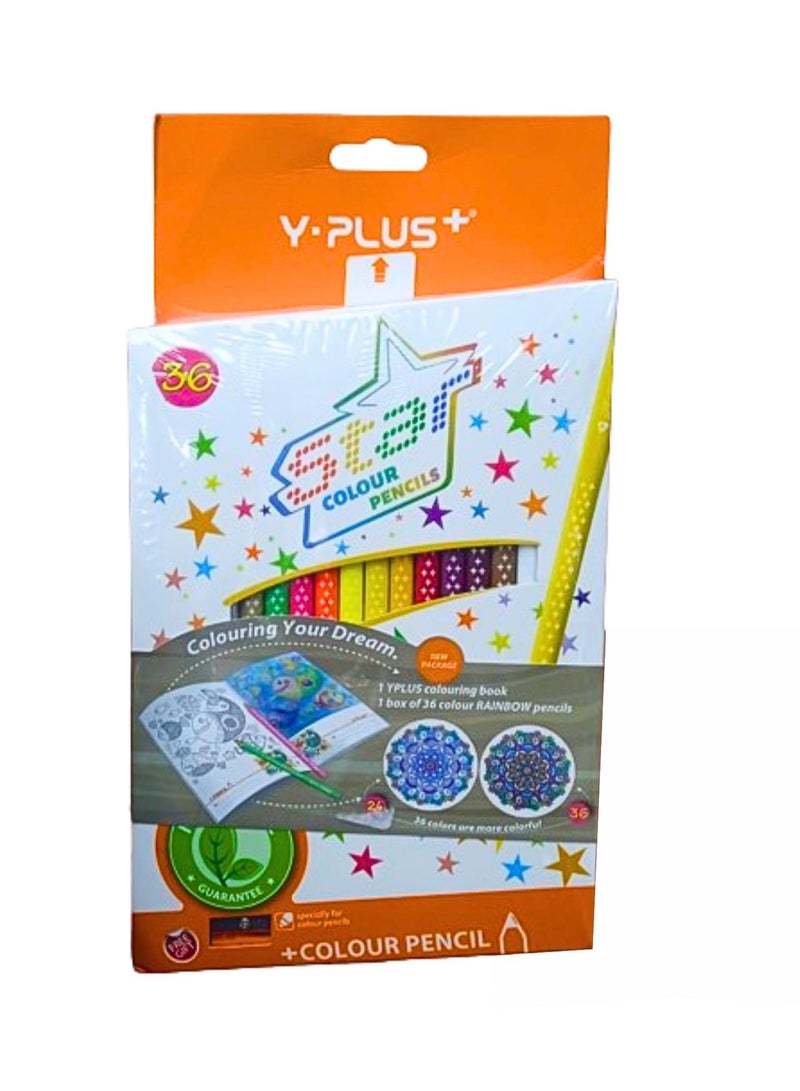 YPlus Wooden Color Pencil Pack of 36pcs - Image 1