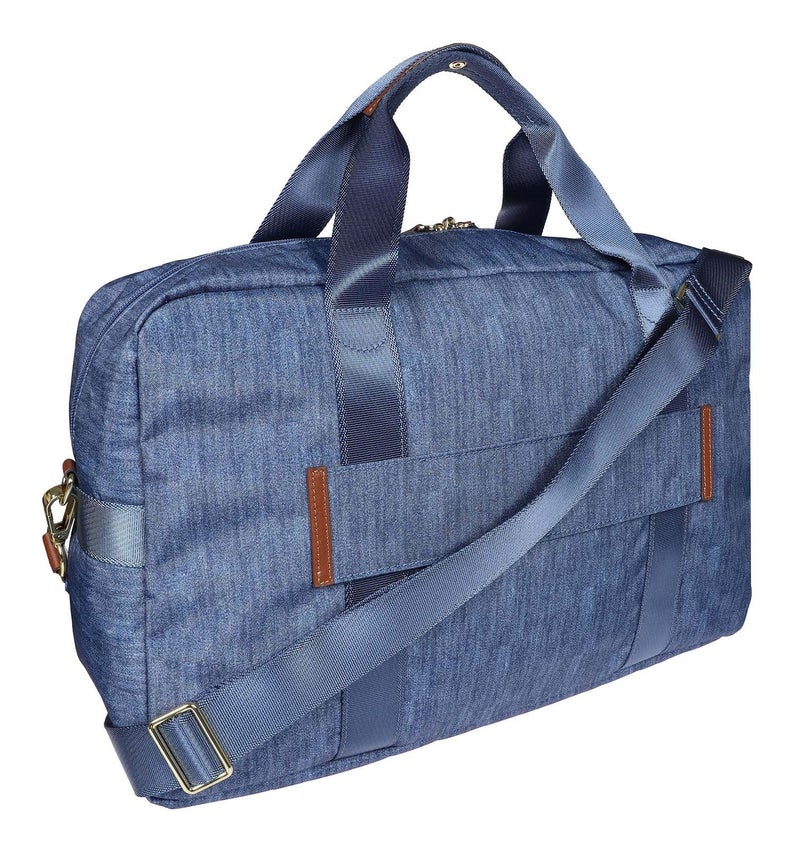 Bric's X-BAG 18-Inch Cargo Duffle Bag - Luxury Travel Bag with Luggage Sleeve - Carry On Bag and Weekender Bag Made from Durable Satin Nylon - Jeans - Image 4