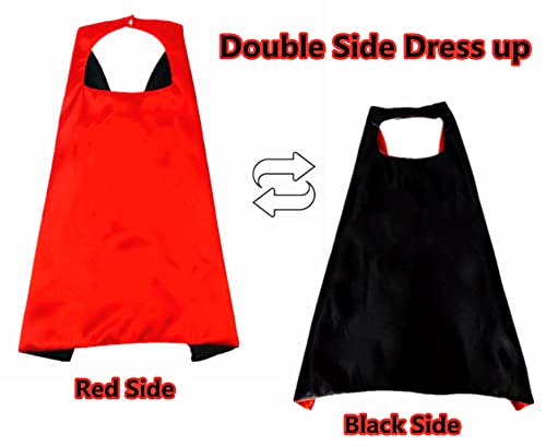 AICOC Capes and Masks For kids Double Side Dress up Costumes Christmas Halloween Cosplay Gift For Boys Girls - Image 3