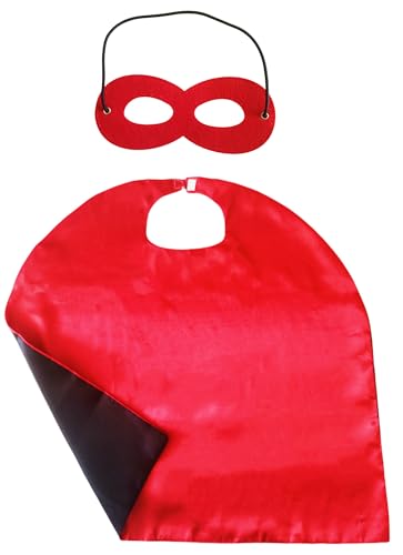 AICOC Capes and Masks For kids Double Side Dress up Costumes Christmas Halloween Cosplay Gift For Boys Girls - Image 1