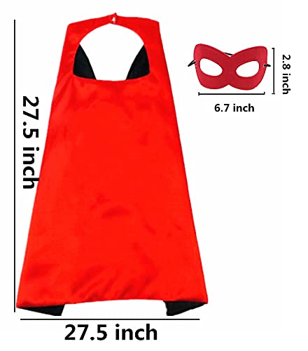 AICOC Capes and Masks For kids Double Side Dress up Costumes Christmas Halloween Cosplay Gift For Boys Girls - Image 4