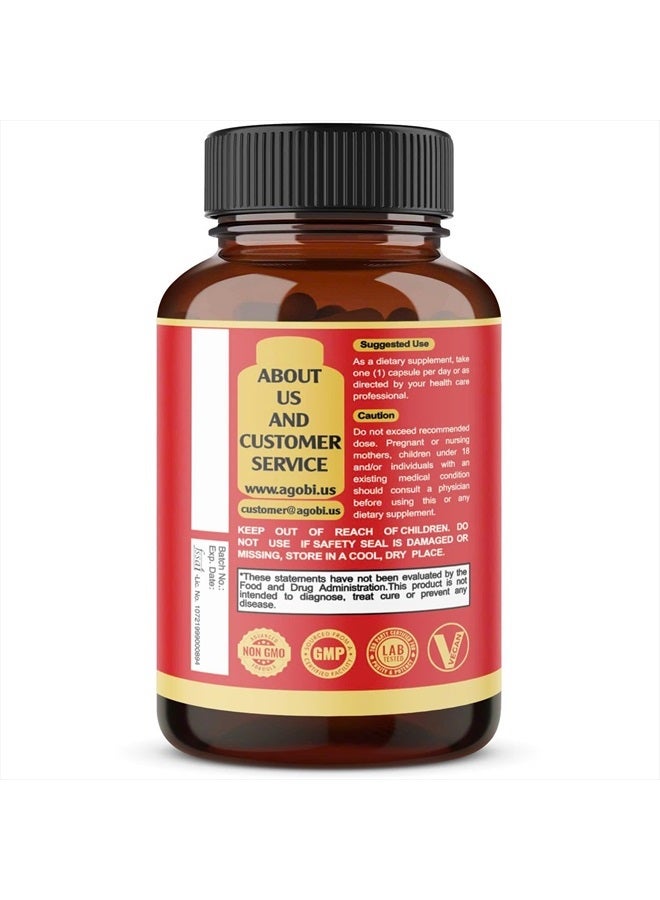 agobi 2 Packs - 60 Capsules Ashwagandha Capsules - High Concentrated - 5in1 Formula Ashwagandha, Turmeric, Rhodiola Rosea, Ginger, Black Pepper - 4 Month Supply - Image 3