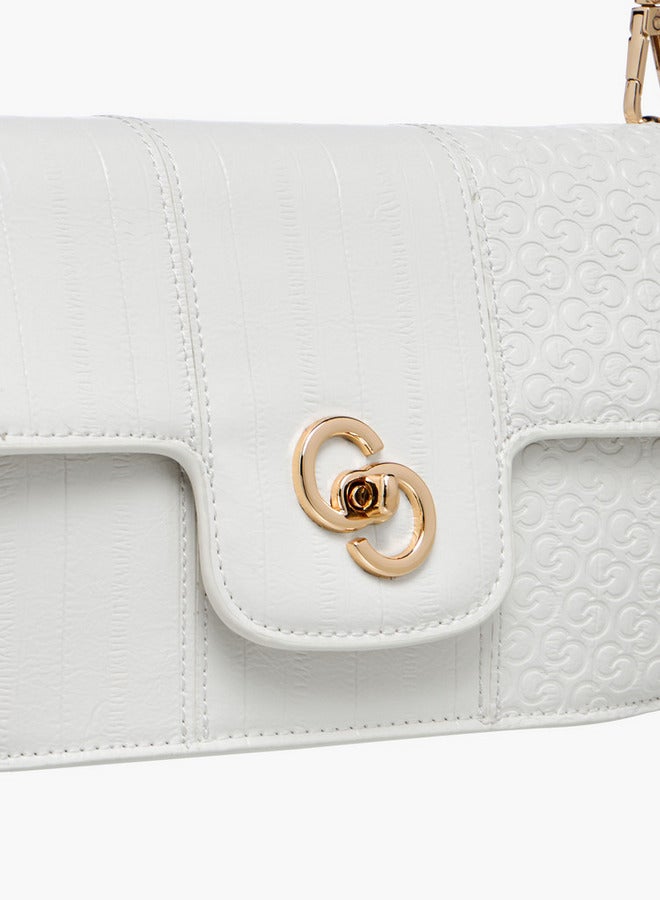 سيليست حقيبة كروس بودي بنقش شعار مع قفل ملتوي - Image 5