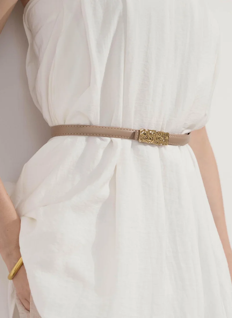 Lichi Belt with textured buckle