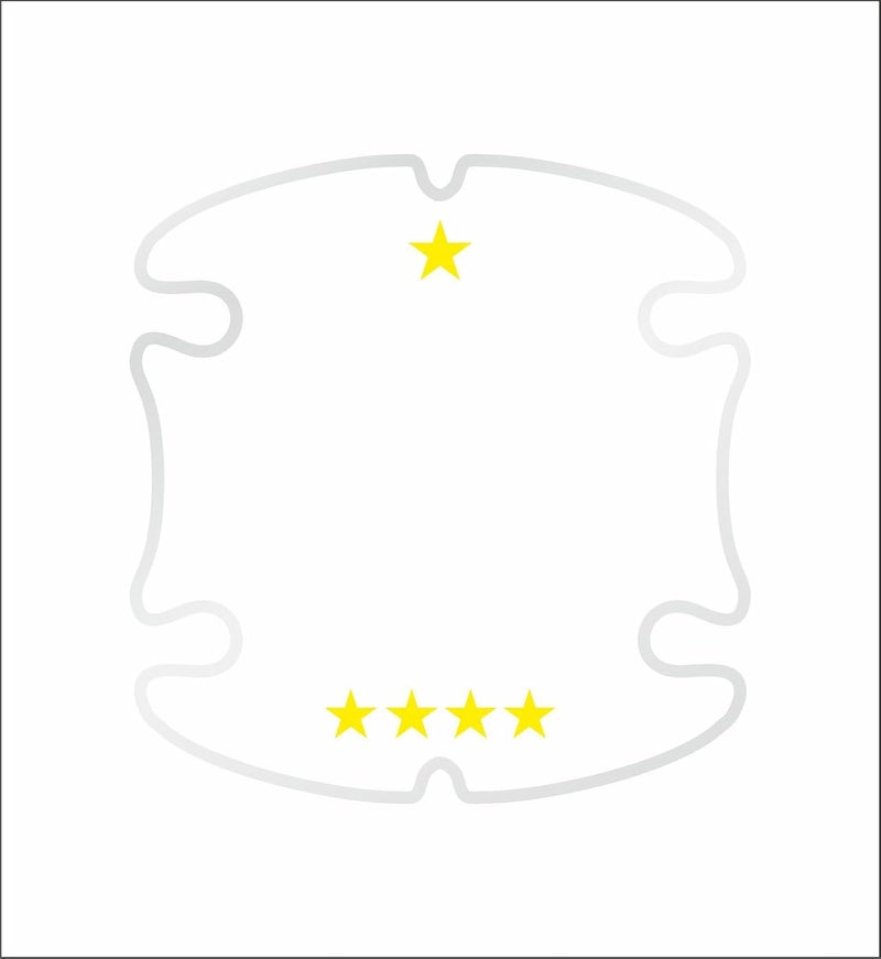 BIG FLAG CARMARK 2D Skin Type Transparent Car Door Handle Cup Scratch Guard Sticker Universal for Specific Brand (Pack of 4) (2DDRVAR) (Volkswagen) - Image 1