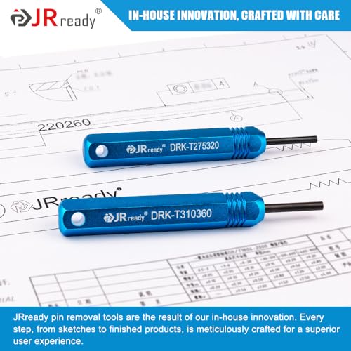 JRready ST5228 Extractor Tools,Removal Tools Kit for JST/AMP .062" /Molex .062" & .093” Pin and Socket Connectors, Male and Female Connector Tube Type Pin Extractor Tool kit 5PCS Sizes - Image 3