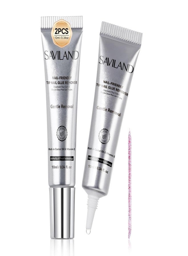 SAVILAND Nail Glue Remover for Press on Nails: Plant-Based Semi Solid Nail Glue Remover with Vitamin E Castor Oil Gentle Efficient Fake Tips Press On Nails Remover Acetone Free, Not for Gel Polish - Image 1