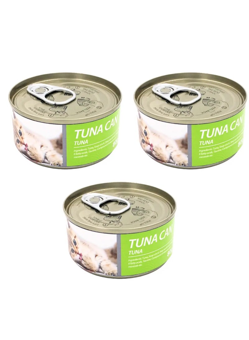 Bioline 3pcs Cat Tuna Canned Cat Wet Food 3x85g
