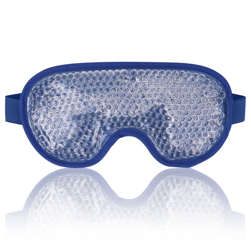 NEWGO Cooling Eye Mask for Puffy Eyes Cold Eye Mask Eye Ice Pack for After Eyes Surgery Tension Stress Relief Itchy Eyes Headaches Dark Circles  Navy Blue