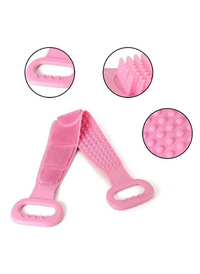 JM SELLER Silicone Body Back Scrubber Bath Brush Washer For Dead Skin Removal Mens Womens Double Side Brush Belt For Shower Exfoliating Belt Easy To Clean (Body Scrubber) - Image 5
