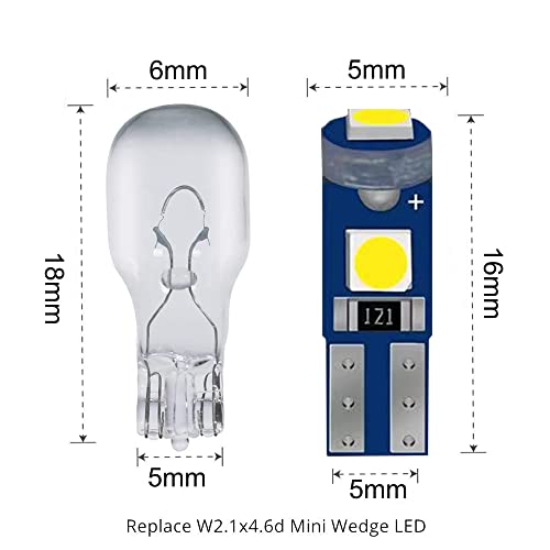 BlyilyB 10-Pack T5 37 74 LED Bulb With Twist Lock Socket PC74 PC37 Dashboard Instrument Panel Gauge Cluster Light - Image 2