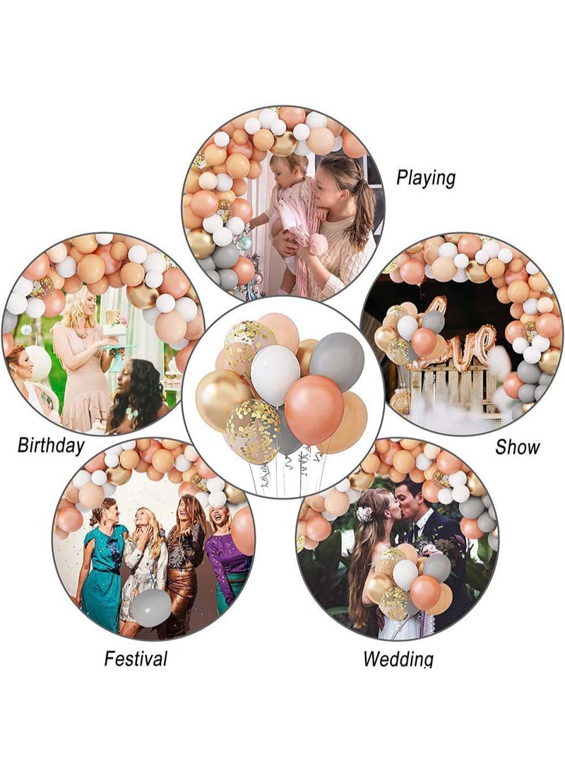 Ecoey 129pcs Rose Gold White Latex Balloon Arch Garland Set - Perfect for Graduation Baby Shower Wedding Birthday Bachelorette Party Backdrop Decoration - Suitable for Indoor and Outdoor - Image 4